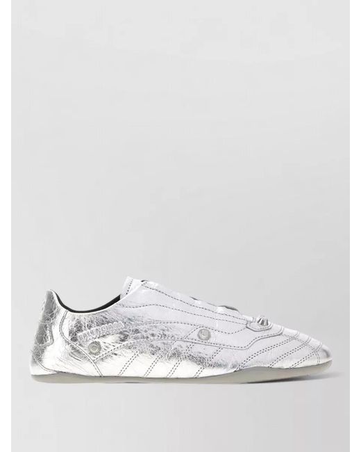 Balenciaga White Leather City Lace Up Sneakers Low Top