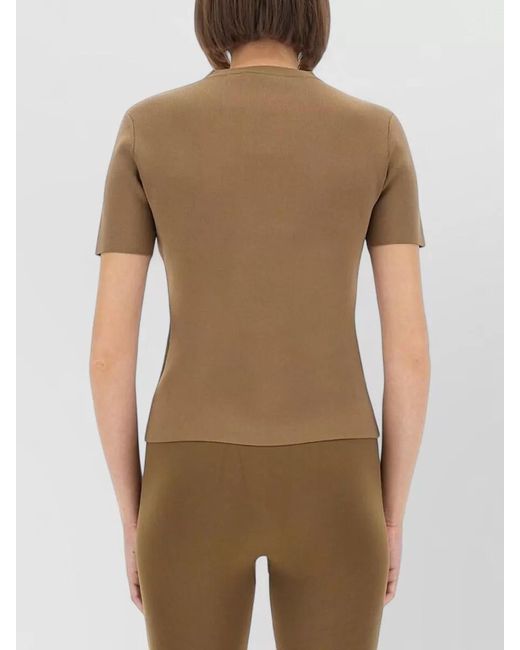 Max Mara Green Adelio Fitted T Shirt Short Sleeves