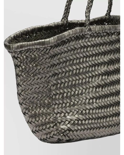 Dragon Diffusion Gray Leather Shoulder Bag