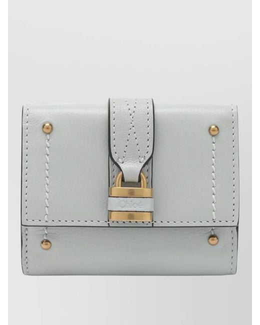 Chloé Gray Leather Cardholder