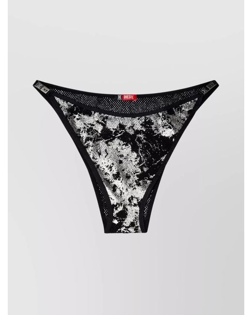 DIESEL Black Fishnet Thong