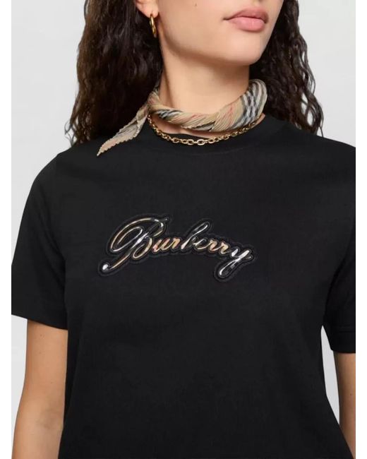 Burberry Black Cotton T-Shirt