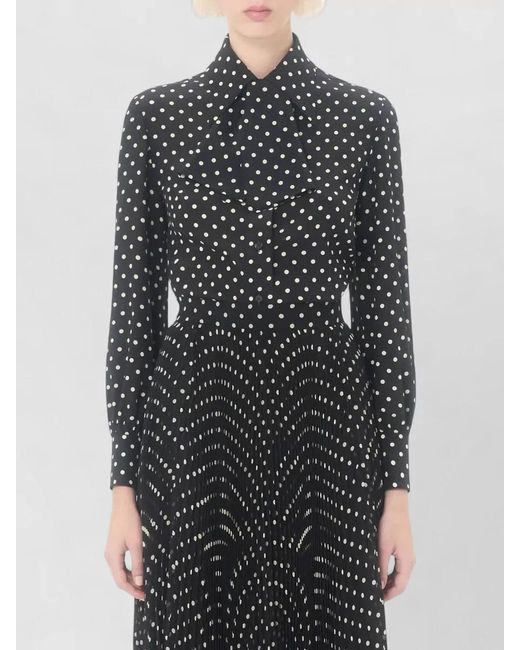 Valentino Garavani Black Silk Printed Blouse