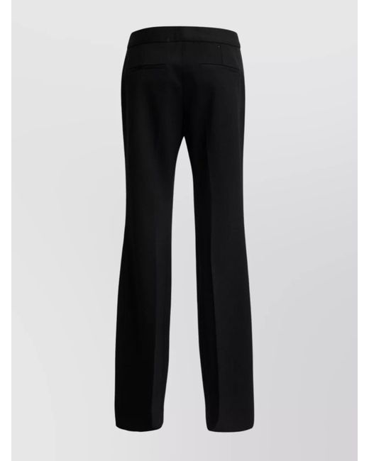 Jil Sander Black Wool Low-Rise Wide-Leg Trousers