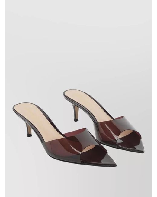 Gianvito Rossi Multicolor Elle 55 Pointed Toe Patent Mules