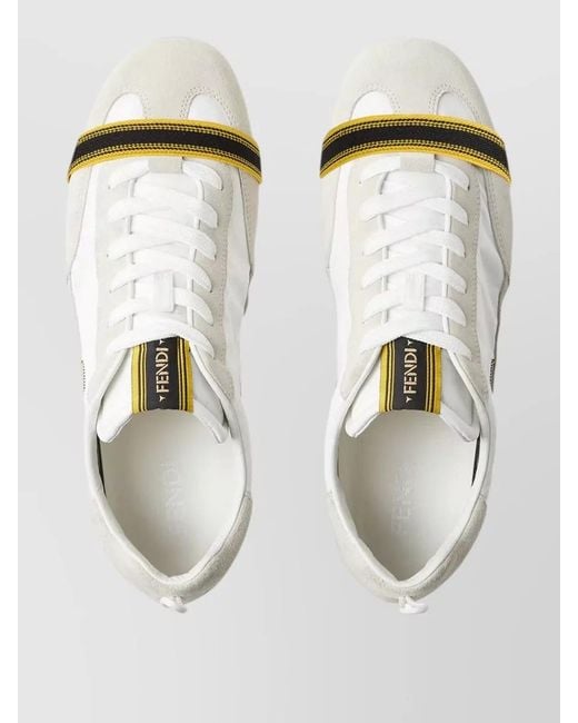 Fendi Natural Wrap Trainers Lace Up Slim Sole for men