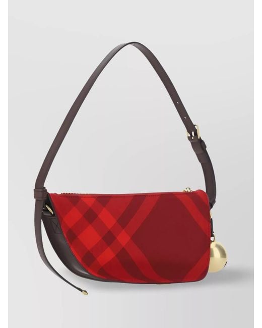 Burberry Red Shield Mini Leather Shoulder Bag