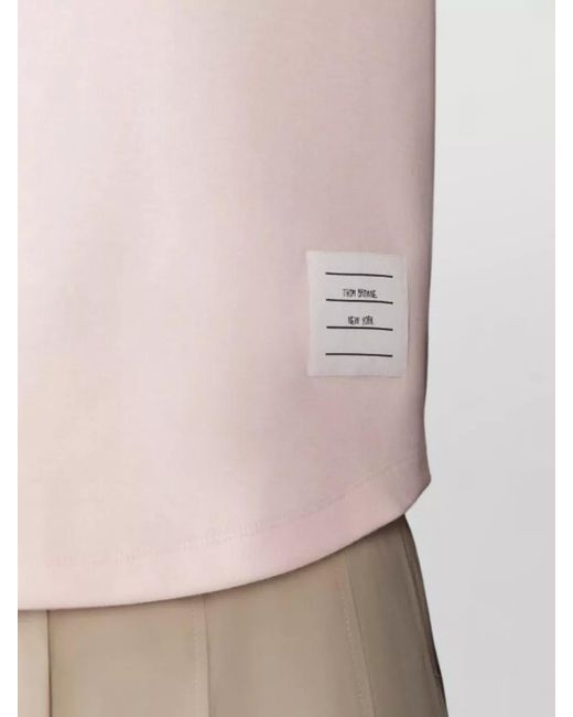 Thom Browne Pink Cotton Short Sleeve T-Shirt