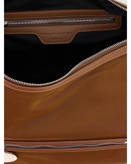 Stella McCartney Brown Dartmoor Shoulder Bag Front Zip Top Handle