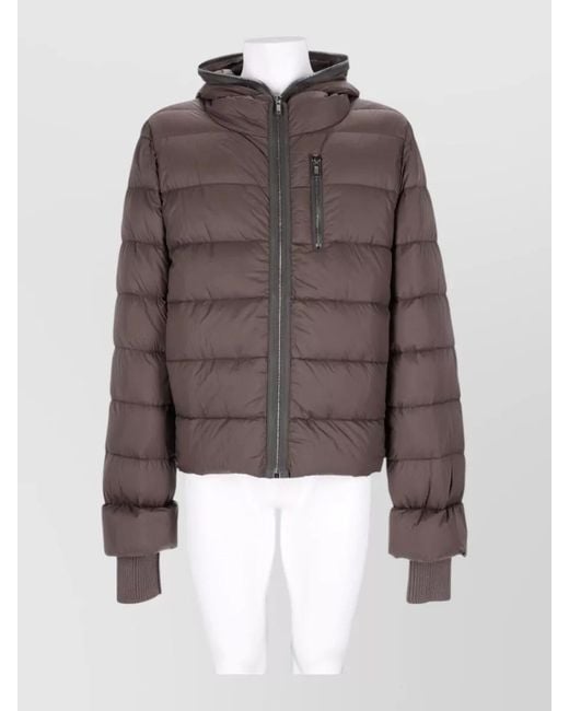 Rick Owens Brown Puffer Coat for men