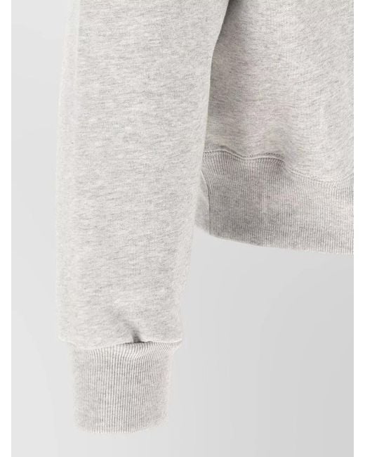 Jacquemus White Cotton Relaxed-Fit Half-Zip Sweatshirt for men