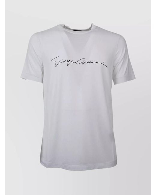 Giorgio Armani Gray Viscose T-Shirt for men