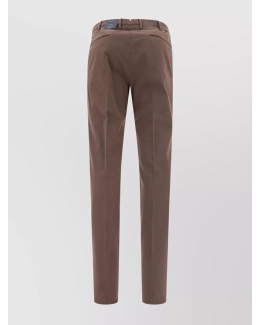 Incotex Brown Slim-Fit Cotton Trousers for men