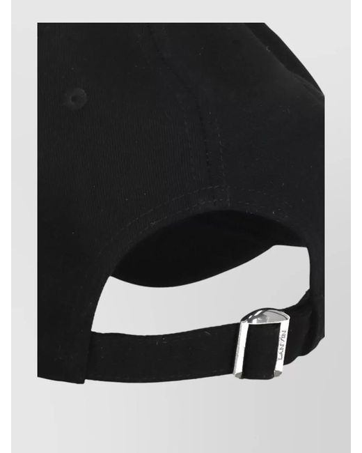 Lanvin Black Logo-Embroidered Baseball Cap for men