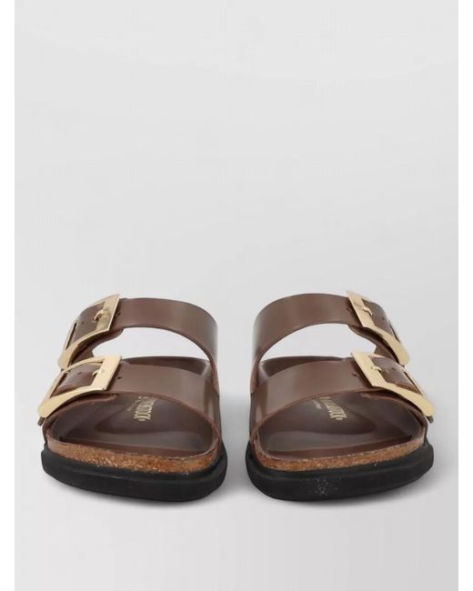 Birkenstock Brown Open Toe Flat Sole Summer Slides