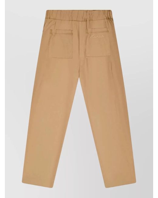 Laneus Natural Tailored Shorts Pleated Front Back Pockets for men
