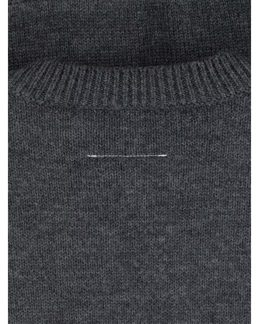 MM6 by Maison Margiela Gray Crewneck Jumper for men