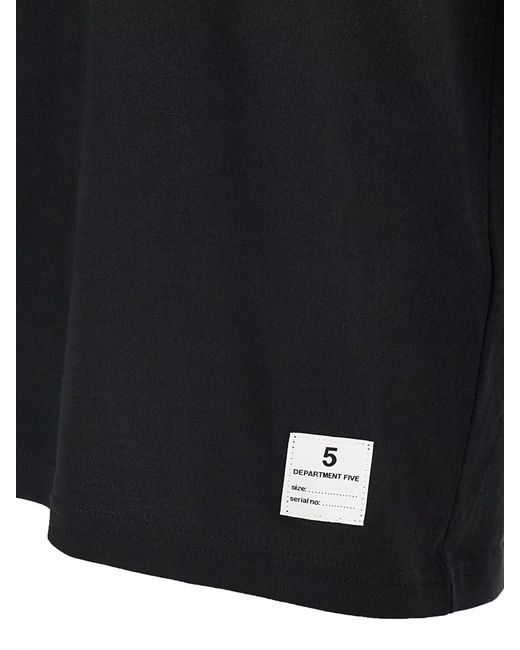 Department 5 Black Bold Logo Crew Neck Short Sleeve T Shirt for men