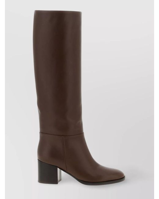 Gianvito Rossi Brown Leather Santiago Boots