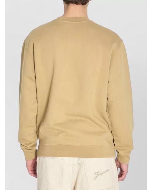 Jacquemus Natural Crewneck Long Sleeves Ribbed Cuffs Straight Hem for men