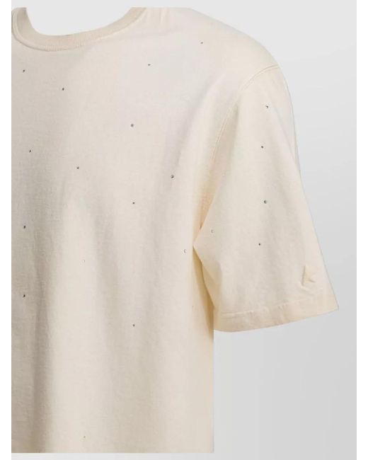 Golden Goose Deluxe Brand Natural Crystal-Embellished Relaxed-Fit Cotton T-Shirt for men