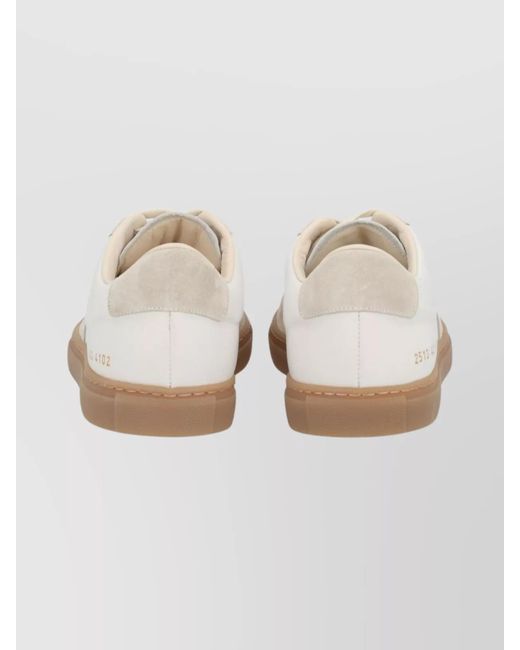 Common Projects White Low-Top Sneakers Suede Accents for men