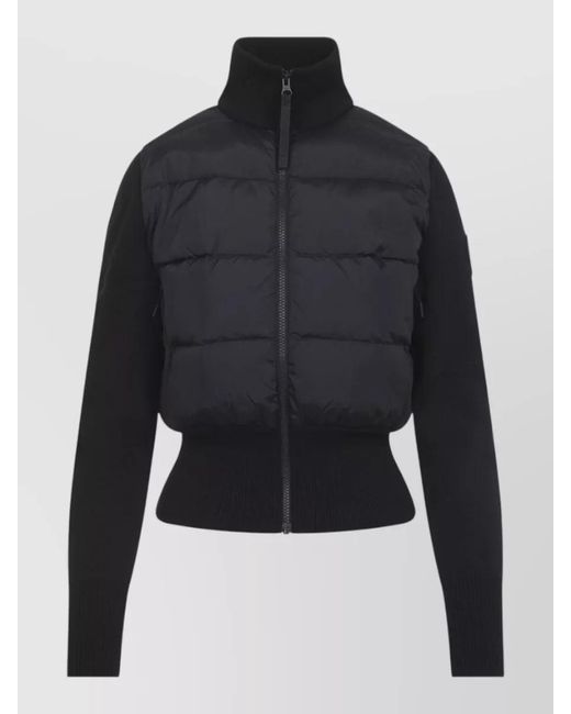 Canada Goose Blue Down Quilted Knit Puffer Jacket