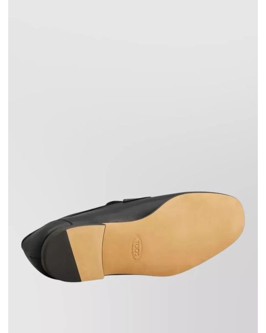 Tod's Black Leather Loafers for men