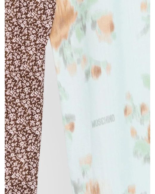 Moschino White Wide Leg Trousers Color Block Stripes