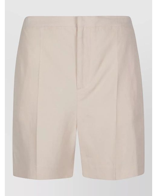Loulou de Saison Natural Iva Shorts Tailored Style Back Pockets