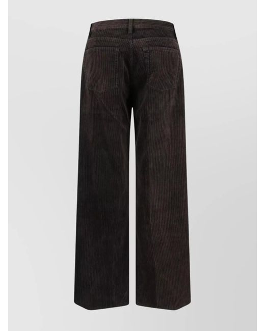 FRAME Black Straight-Leg Wide-Leg Trousers