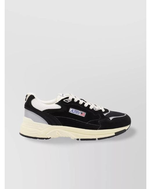 Autry Black Leather Low-Top Sneakers for men