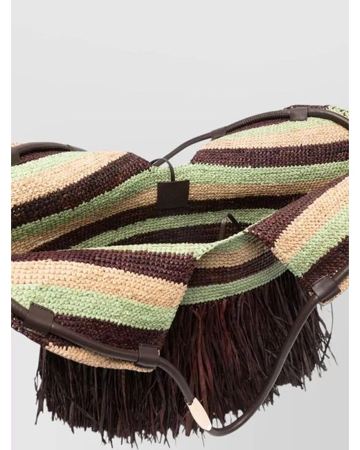 Zimmermann Multicolor Goldentime Large Fringed Striped Tote Bag
