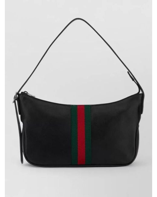 Gucci Black Small Lunetta Leather Shoulder Bag for men
