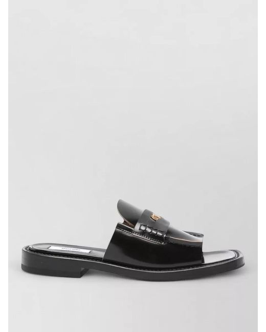 Moschino Multicolor Slides Open Toe Flat Sole Tone