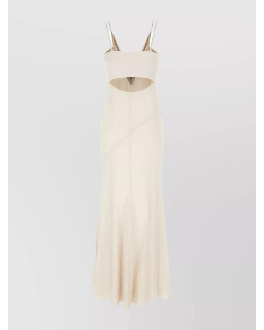 Isabel Marant White Silk Blend Cutout Maxi Slip Dress