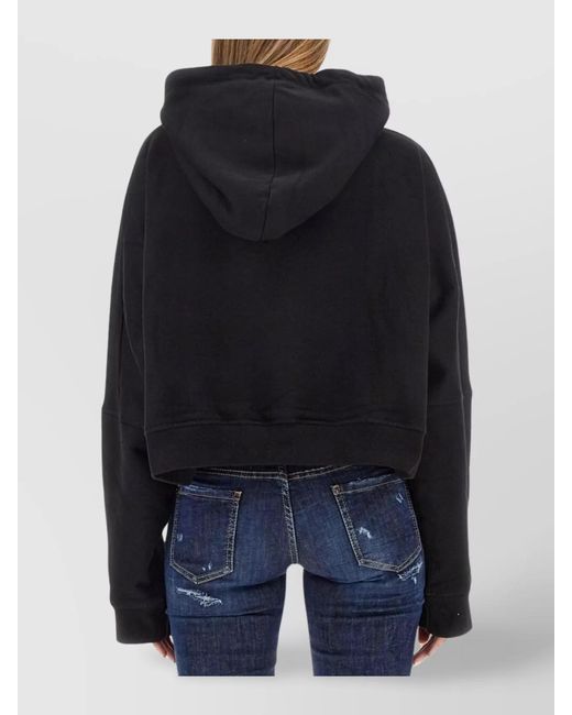 DSquared² Blue Logo-Print Cotton Sweatshirt