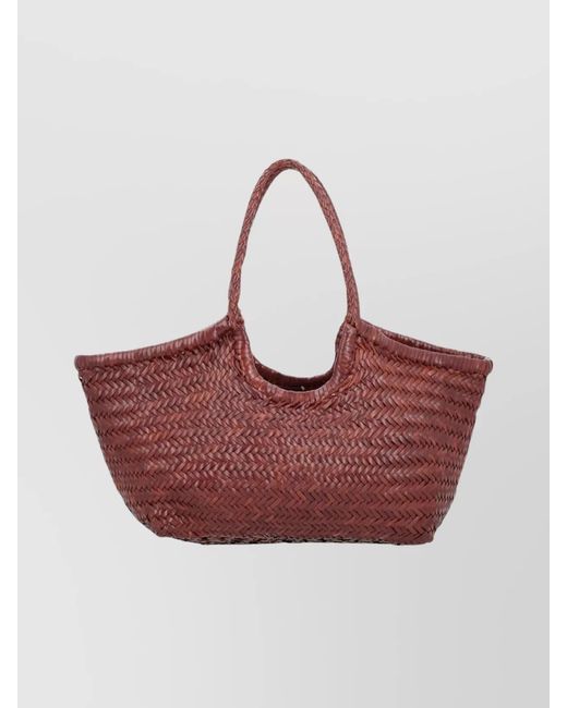Dragon Diffusion Pink Nantucket Big Leather Shoulder Bag