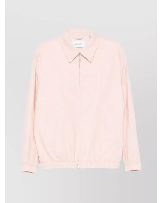 Lardini Pink Point Collar Jacket With Elasticated Waist for men