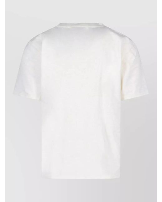 Rhude White Cotton Graphic Print Short Sleeve T-Shirt for men