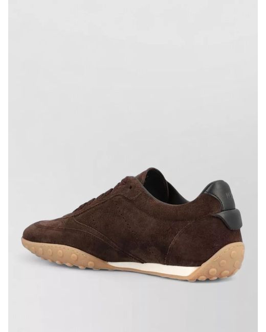 Tod's Brown Suede Leather Lace-Up Sneakers for men