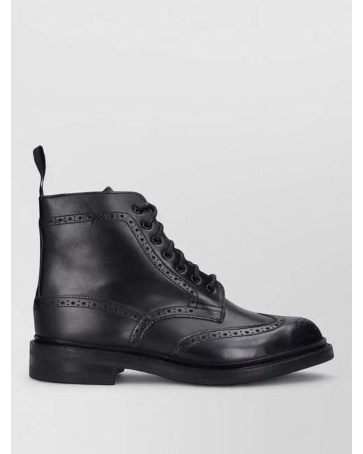 Tricker's Black Leather Ankle Boots