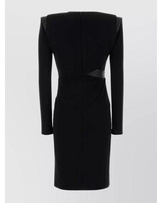 Versace Black Dress With Decorative Draping