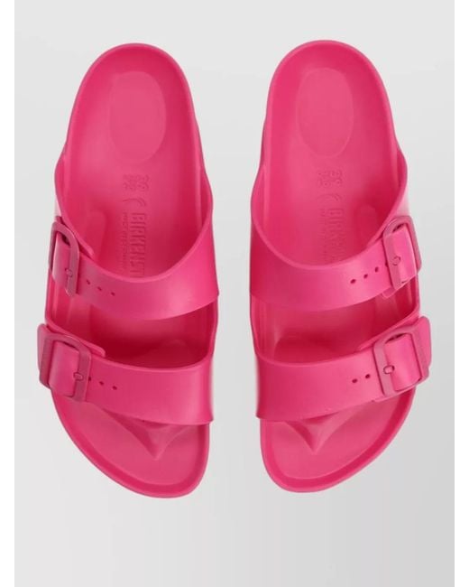 Birkenstock Pink Flat Sole Sandals Open Toe Design