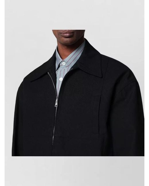 NAMACHEKO Black Jacket Chest Pocket Long Sleeves Collar for men