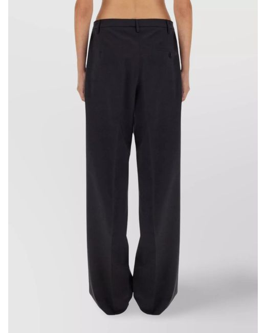 Aspesi Blue Regular-Fit Wide-Leg Trousers
