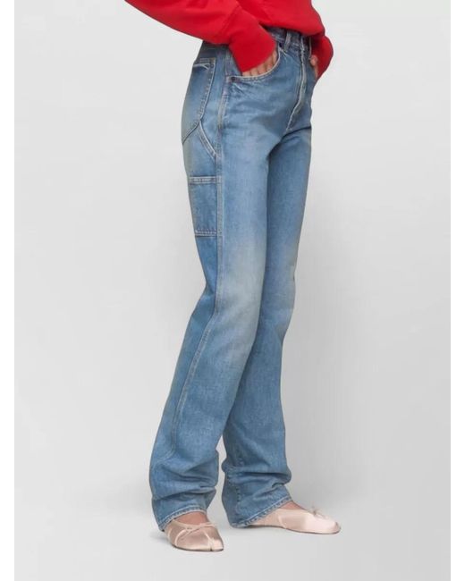 Maison Margiela Blue Faded Straight-Leg Denim Jeans
