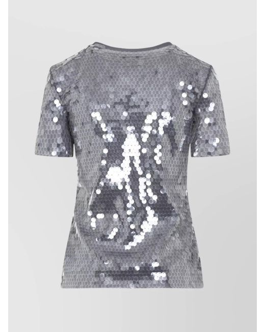 Sportmax Gray Sequined T-Shirt