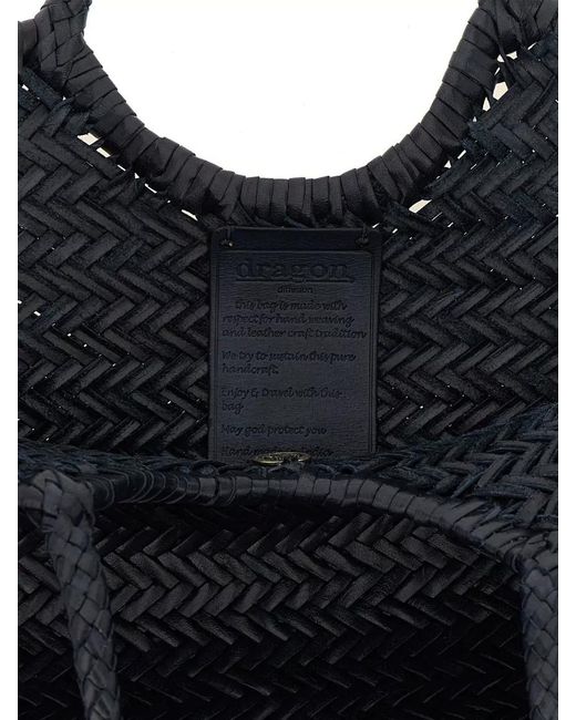 Dragon Diffusion Black Nantucket Big Leather Beach Bag