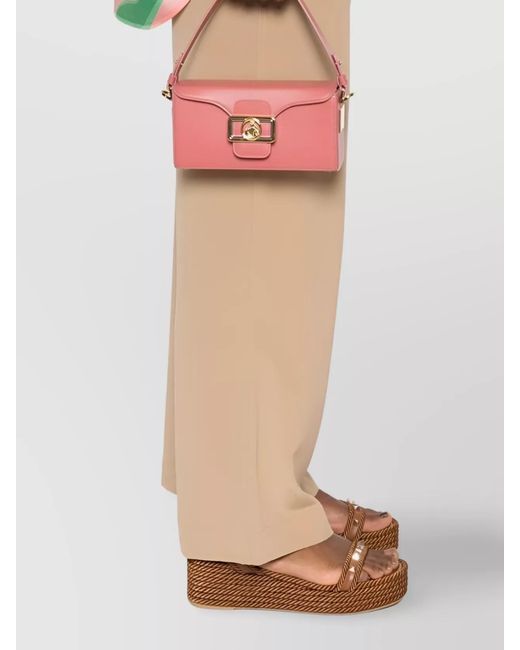 Lanvin Pink Happy Leather Shoulder Bag